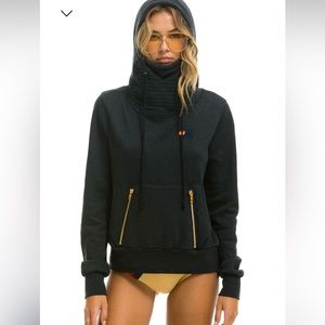 Aviator Nation Ninja Hoodie. Charcoal. Medium